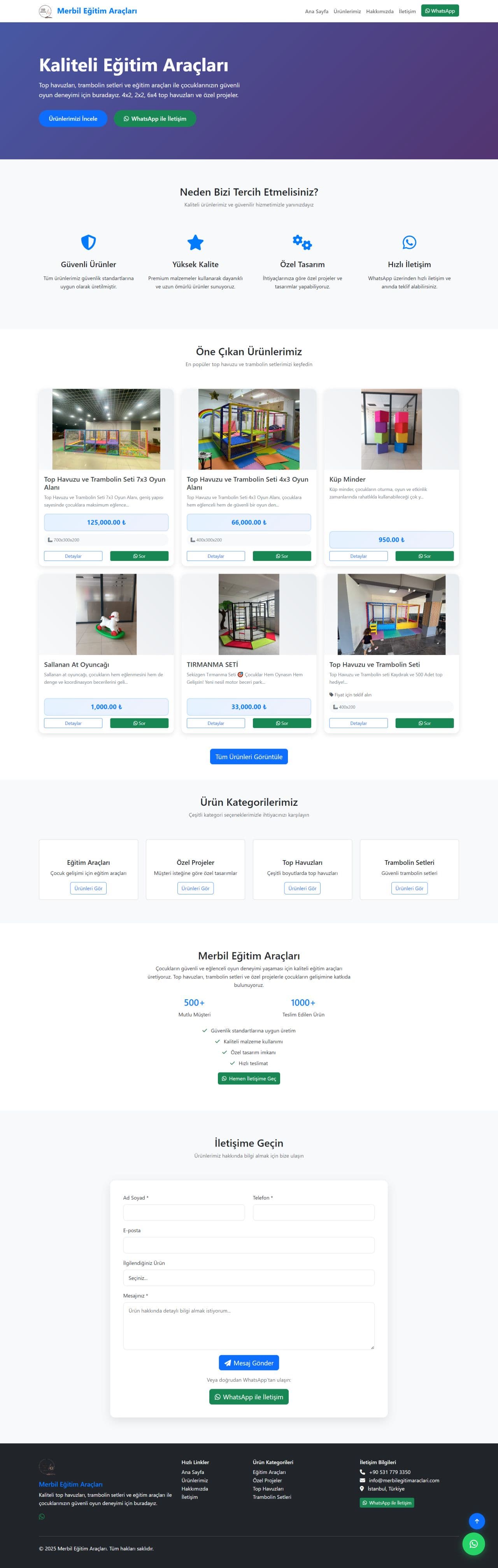 Merbil Eğitim Araçları - E-Ticaret Sitesi 4