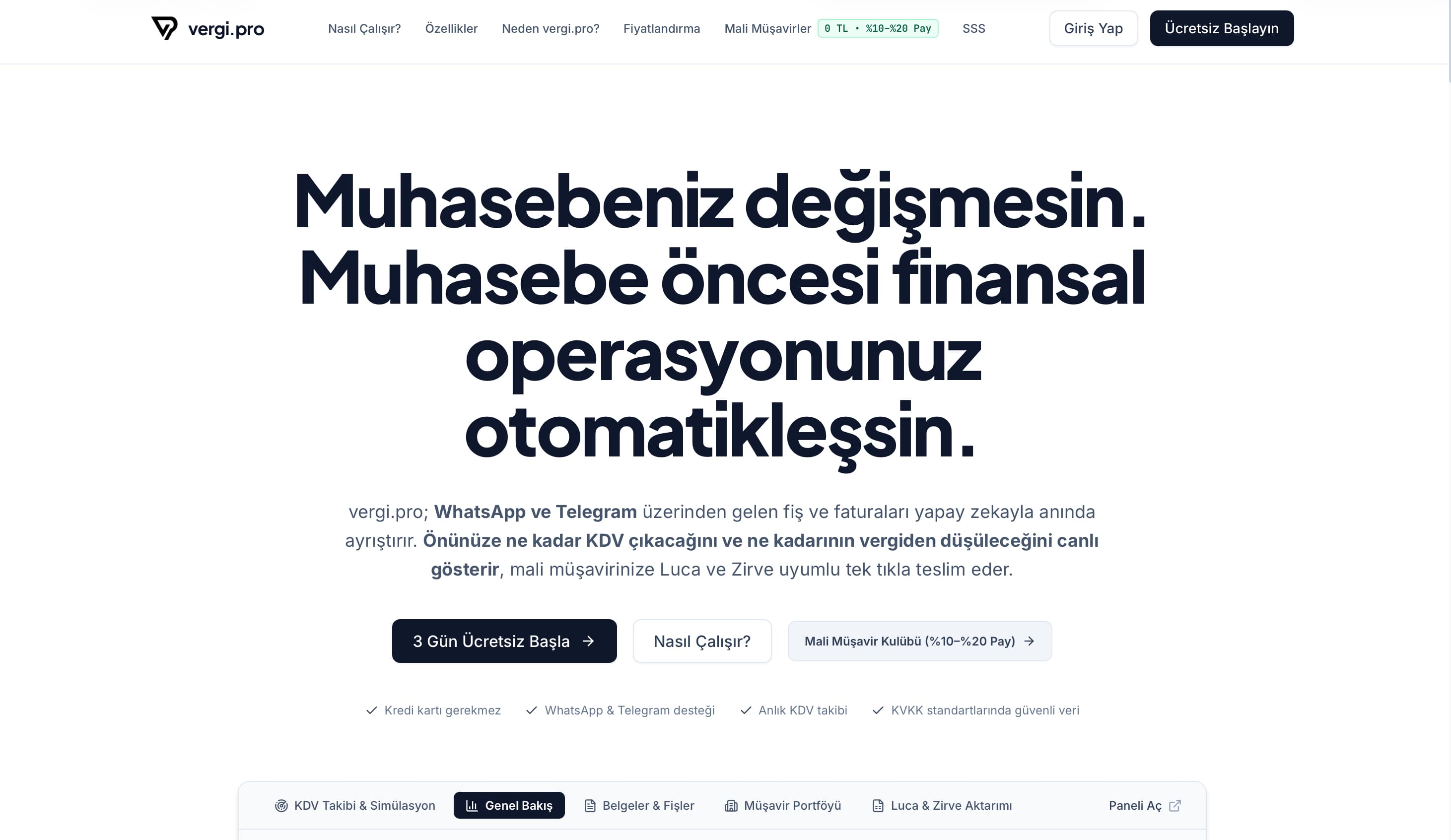 VergiPro — Otonom Ön Muhasebe & AI KDV Radarı