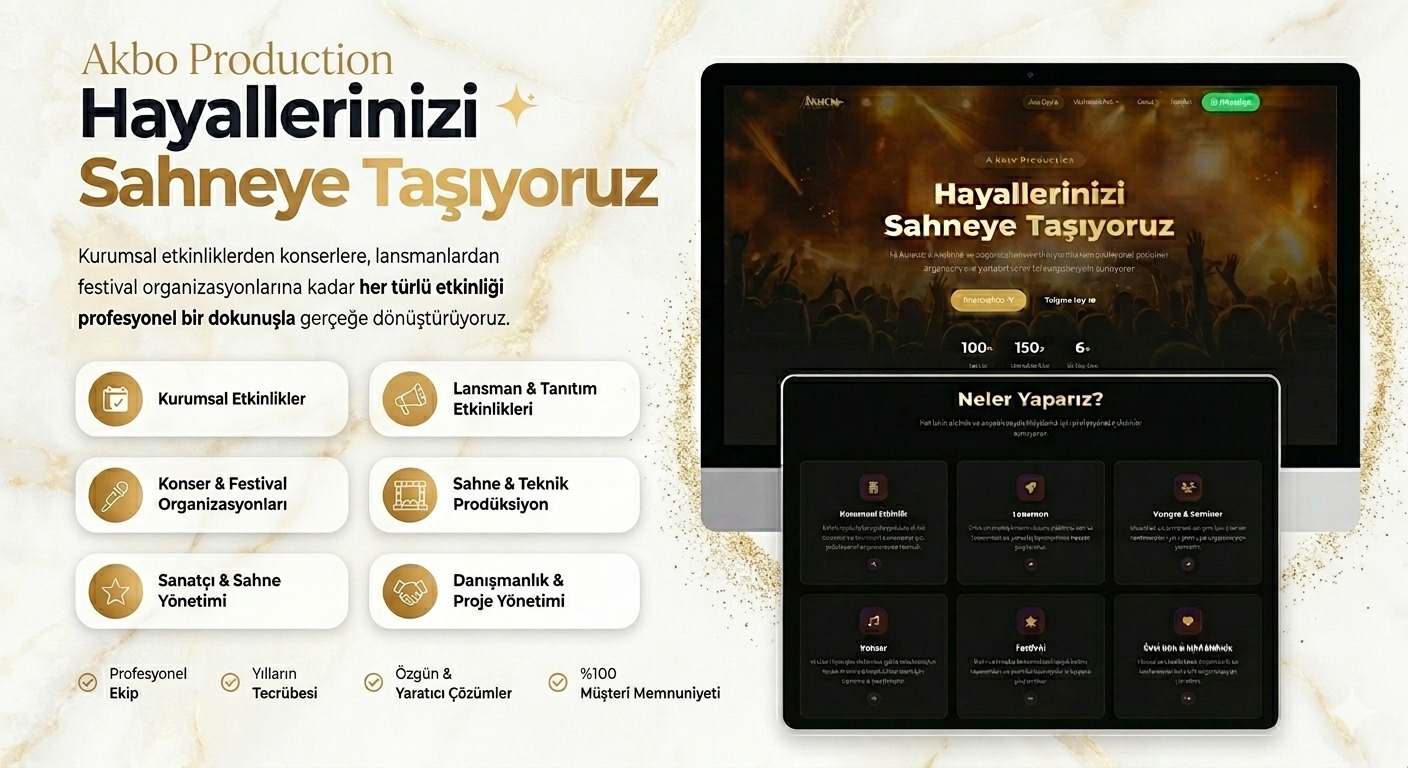 AkboProduction - Organizasyon Şirketi Web Sitesi